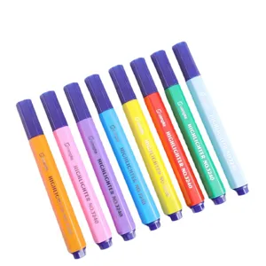 Colorful highlighters set large capacity planner pens student study bright marker pens 8pcs
