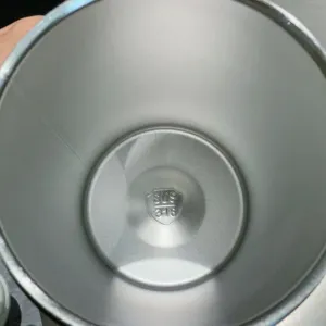Stainless steel cup interior detail showing SUS 316 material quality and clean design.
