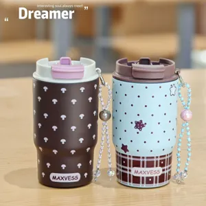 Tazza da caffè per viaggi in acciaio inossidabile isolata bicchiere portatile con coperchio