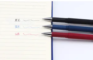 Frosted rubber barrel gel pen business signing pen office writing tool black blue red colors