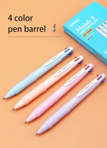 4 color retractable gel pen set pastel aesthetic writing stationery student school supply