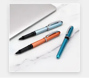 High-end business gel pen set with metal clip and smooth black ink for office and gift use.