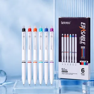 Retractable Erasable Gel Pen Set Fine Nib Smooth Writing Colored And Blue Black Pens With Eraser For Office School Writing