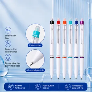 Retractable gel pens 0.7mm bullet tip smooth writing colorful pens for school and office use