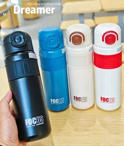 Botella térmica aislada vacío deporte termo portátil exterior acero inoxidable 800ml