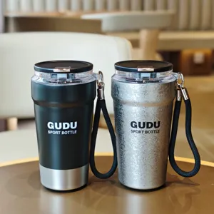 Edelstahl isolierter Reisebecher Thermobecher mit Deckel und tragbare Kaffeetasse fürs Auto