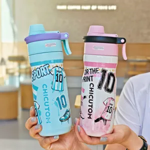 Borraccia Termica In Acciaio Inossidabile Borraccia Sportiva Portatile Con Cannuccia E Funzione Spray Per Studenti Esterni