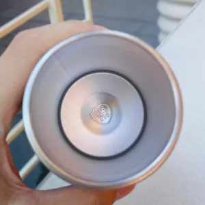 Stainless steel vacuum insulated tumbler interior detail view featuring SUS 316 material