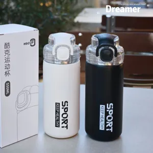 Stainless Steel Vacuum Insulated Water Bottle 550ml Couple Sports Tumbler Cup New