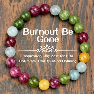 Colorful gemstone beaded stretch bracelet for women healing energy spiritual jewelry