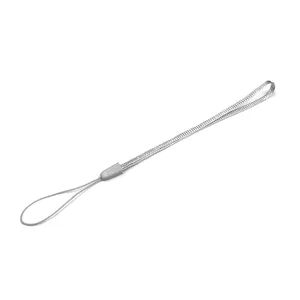 Grey portable anti-loss lanyard strap for USB flash drive, phone, and small accessories.