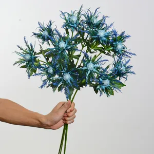 Artificial Sea Holly Flower Bouquet Fake Plants For Nordic Home Decor Wedding Photography Floral Arrangement