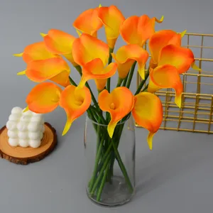 Kunstmatige PU Calla Lelie Bloemen Enkele Stengel Nep Calla Lelie Voor Huwelijksfeest Fotografie Huisdecoratie Bloemstuk