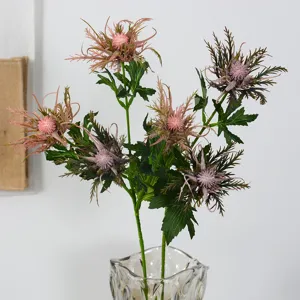 Artificial Eryngium flowers fake plants Nordic home decor wedding photography bouquet bundle