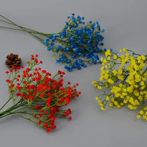 Fleurs de Gypsophile Artificielles Bouquet en Plastique Faux Décoration de Mariage