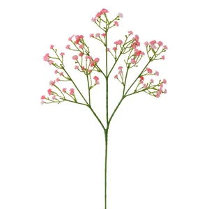Bouquet de gypsophile artificielle 3 fourches fleurs plastique rose pour mariage decoration