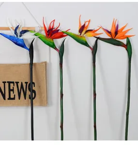 Artificial Bird of Paradise flower fake Strelitzia for hotel wedding home decor and floral arrangement.