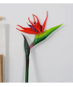 Artificial Bird of Paradise flower single stem PU Strelitzia for home hotel decor
