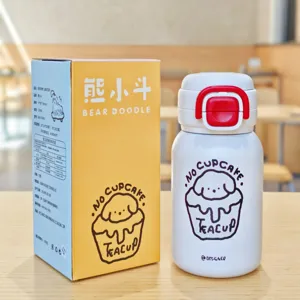 Bouteille isotherme enfant 500ml acier inoxydable design chiot mignon gourde portable