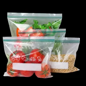 Bolsas Transparentes de PE para Alimentos Bolsa de Almacenamiento de Doble Sello