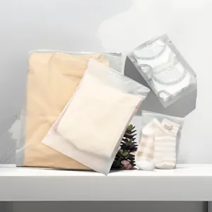 Clear frosted travel storage bags set for clothes underwear and luggage organization waterproof
