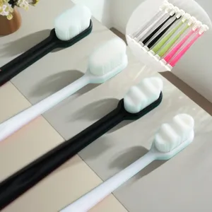 Japanische ultrafeine weiche Borsten Zahnbürste breiter Kopf für Erwachsene Haushalt.
