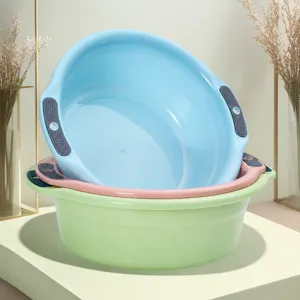 Thickened Plastic Washbasin Household Double Ear Laundry Basin Student Dormitory Thick Water Basin Minimalist Daily Use