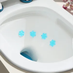 Gel de Nettoyage Automatique pour Cuvette de WC Forme de Fleur Désodorisant de Toilette Salle de Bain Parfum Frais Longue Durée