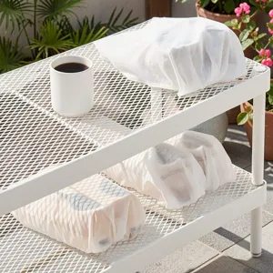Weißer Schuh Staubbeutel Vliesstoff tragbare Reise Schuhe Aufbewahrung Tasche Organizer.