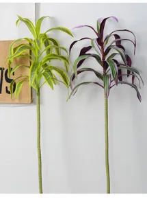 Artificial plant single branch lily bamboo tropical foliage home decor flower arrangement