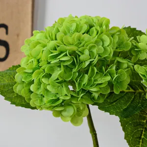 Artificial green hydrangea flower bouquet for home wedding table floral decoration view