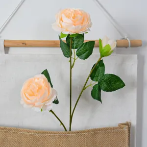3-head artificial persian buttercup flower bouquet home wedding decorative silk floral props