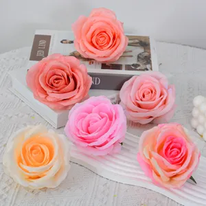 Artificial rose flower heads multi-color silk flowers for wedding party home decor wholesale.