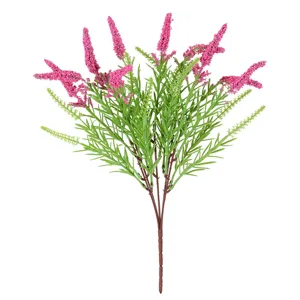 Künstliche Lavendel Blume Simulationspflanze pastorale Heim- und Außendekoration 5 Köpfe