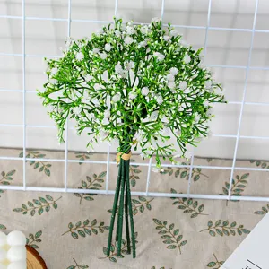 Kunstmatig Gipskruid Bloemenboeket Zacht Rubber Simulatie Planten Voor Bruiloft Woondecoratie