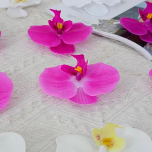 Artificial orchid flower heads bulk for wedding party DIY crafts home decorations