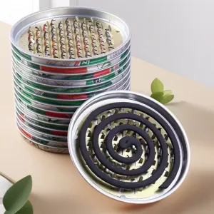 Grande supporto per zampirone in ferro con base a punte e raccoglibenete per uso domestico sicuro.
