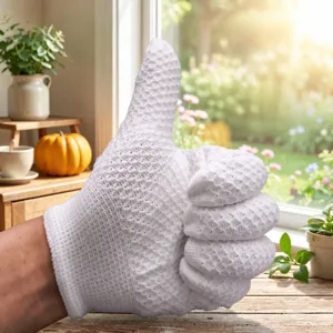 Gants de Polissage Anti-Usure Pour Perles de Main en Noyau de Noix Microfibre Tricoté Respirant Entretien des Bijoux
