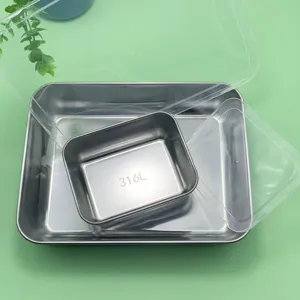 Edelstahl Frischhaltebox Set mit transparentem Deckel, Küchen Aufbewahrungsbehälter.