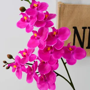 Artificial Phalaenopsis orchid flowers pink fake floral arrangement for home wedding decor