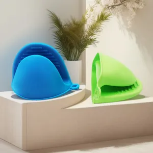Silicone pinch mitts heat resistant finger grips kitchen oven gloves anti-slip pot holders