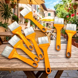 Plastic Basting Brush BBQ Oil Brush Pastry Brush For Baking Barbecue Sauce Brushing Kitchen Cleaning Tool Yellow Handle