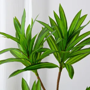 High quality artificial dracaena plant with lush green leaves for home and office decor.