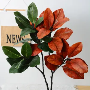 Ramo di foglie di magnolia artificiali finto ramo d'albero composizione floreale decorazione