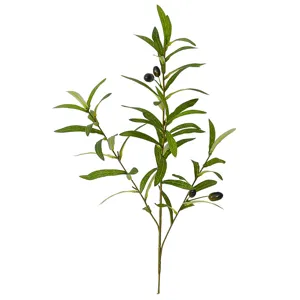 Rama de olivo artificial hojas de olivo decoracion floral para planta de interior hogar