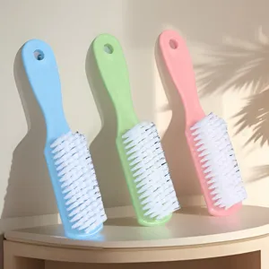 Juego de cepillos de limpieza de plástico para el hogar con agujero cerdas duras