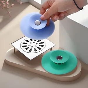 Silicone UFO floor drain cover press-type sink strainer bathroom deodorant sealing core