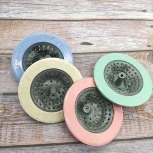 Kitchen sink strainer drain hair catcher filter 4 pack multi color sink plug basket