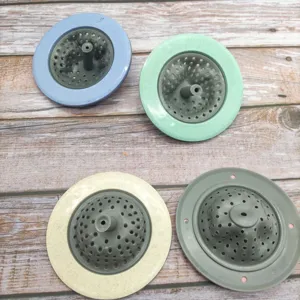 Kitchen sink strainer hair catcher filter basket drain cover plug 4 pieces multi-color practical