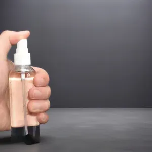 Clear plastic spray bottle with fine mist pump for travel cosmetic skincare and liquids